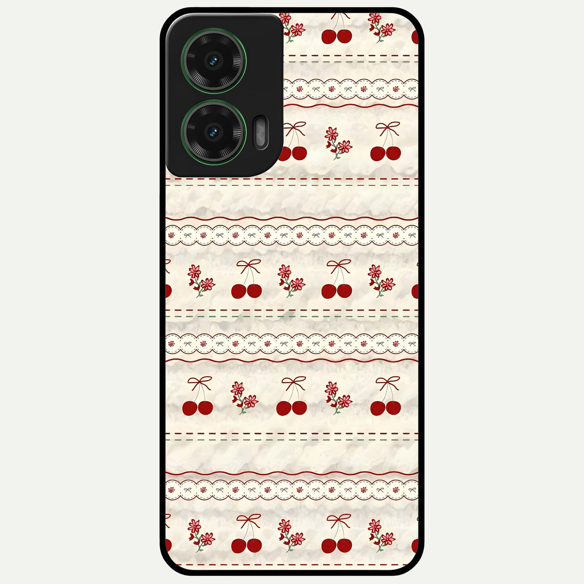  Cherry Bloom Charm Glass Case For Moto G35 back cover – full design glossy printed glass finish