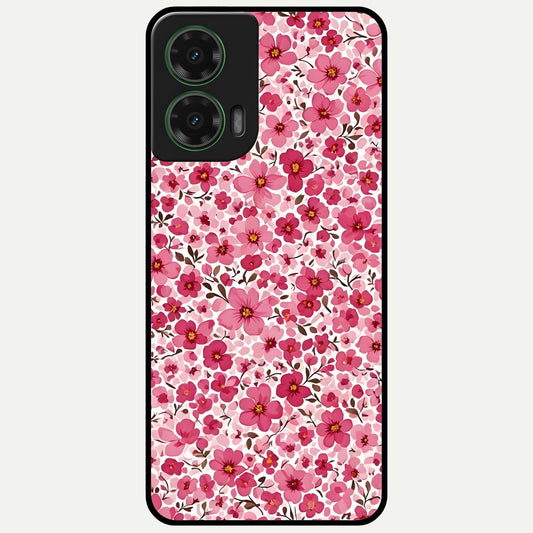  Cherry Blossom Charm Glass Case For Moto G35 back cover – full design glossy printed glass finish