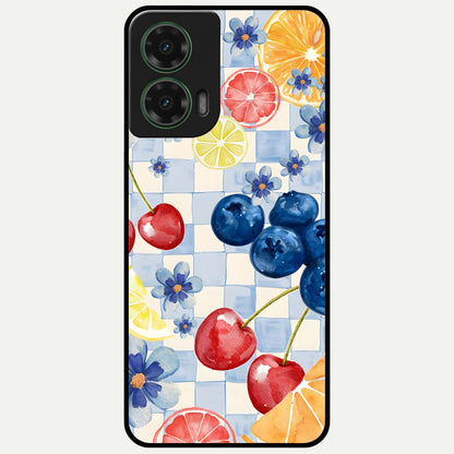  Citrus Bloom Joy Glass Case For Moto G35 back cover – full design glossy printed glass finish