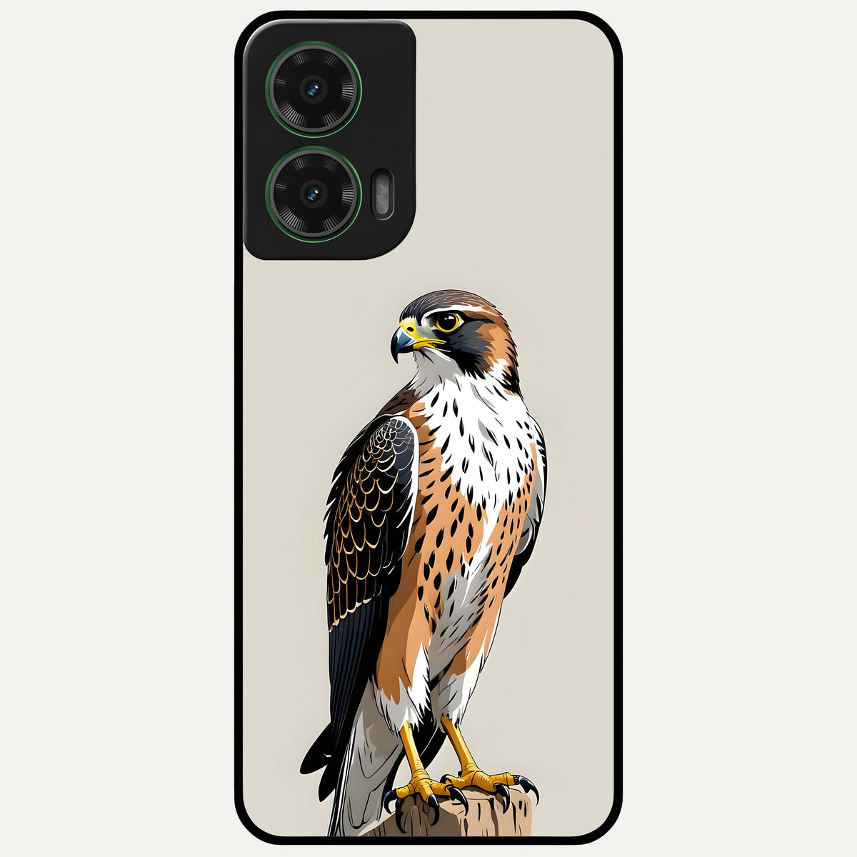  Clever Eagle Glass Case For Moto G35 back cover – full design glossy printed glass finish