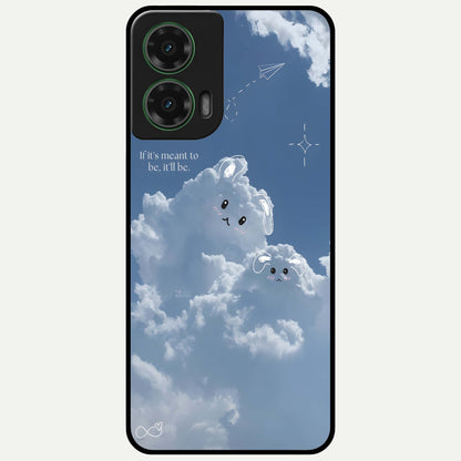  Cloud Bunny Dreams Glass Case For Moto G35 back cover – full design glossy printed glass finish