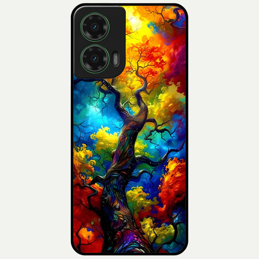  Colorful Soda Bottles Glass Case For Moto G35 back cover – full design glossy printed glass finish