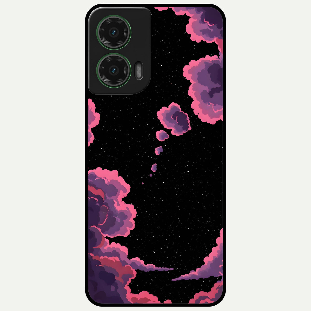  Cosmic Cloud Journey Glass Case For Moto G35 back cover – full design glossy printed glass finish