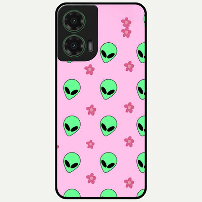  Cosmic Cute Crush Glass Case For Moto G35 back cover – full design glossy printed glass finish