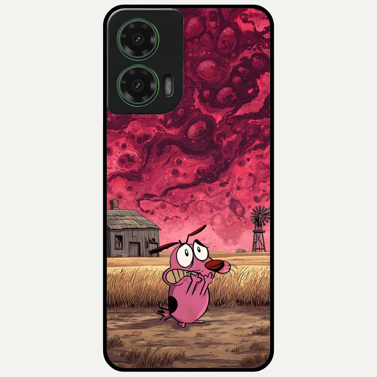  Courage Under Sky Glass Case For Moto G35 back cover – full design glossy printed glass finish