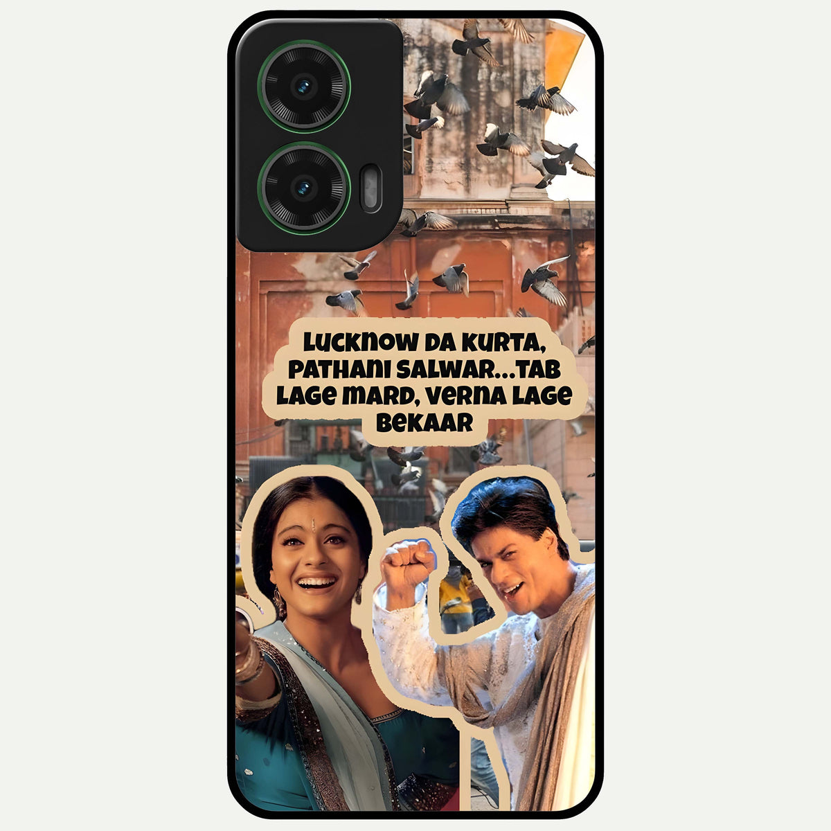  Desi Retro Vibes Glass Case For Moto G35 back cover – full design glossy printed glass finish