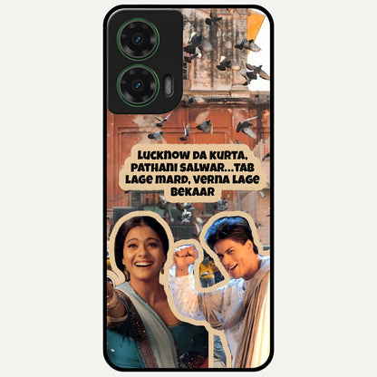  Desi Retro Vibes Glass Case For Moto G35 back cover – full design glossy printed glass finish