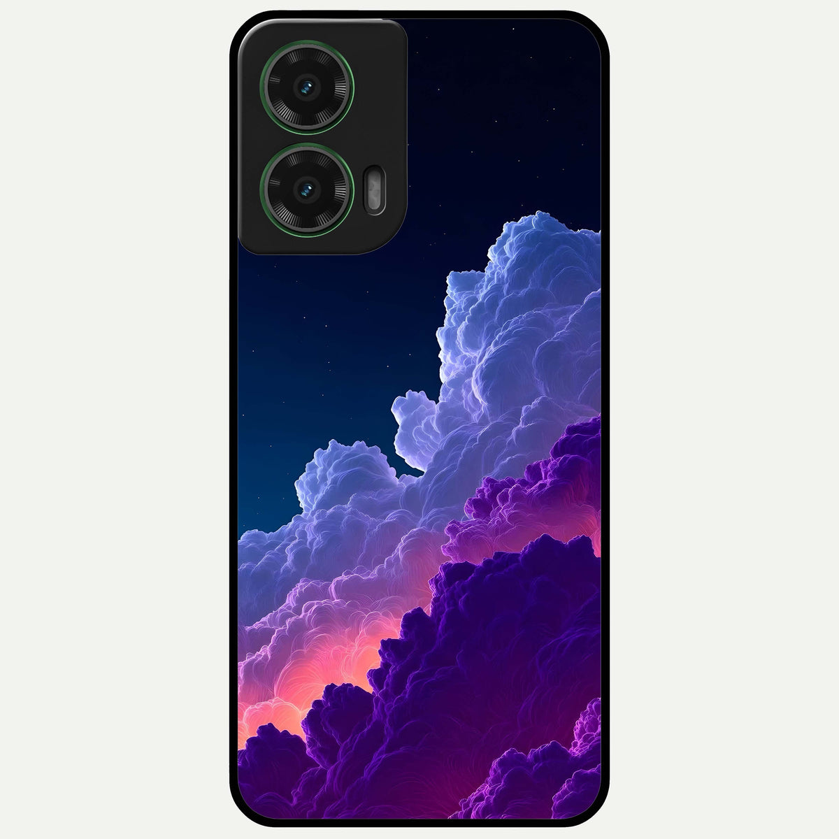  Dreamy Cloud Skies Glass Case For Moto G35 back cover – full design glossy printed glass finish