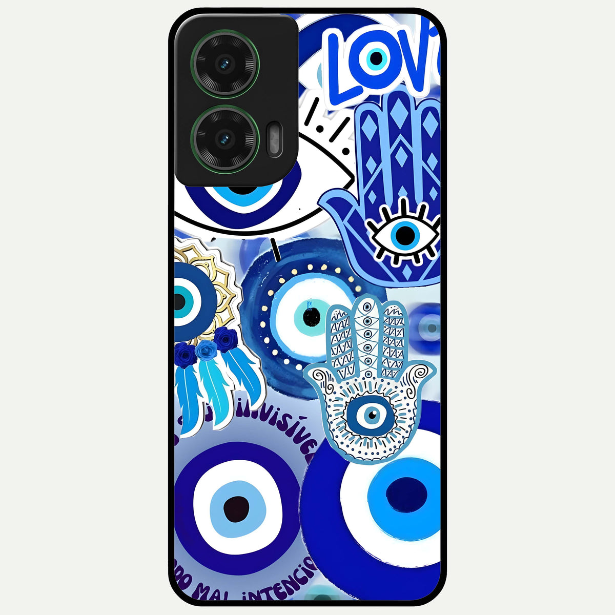  Evil Eyes Dream Glass Case For Moto G35 back cover – full design glossy printed glass finish