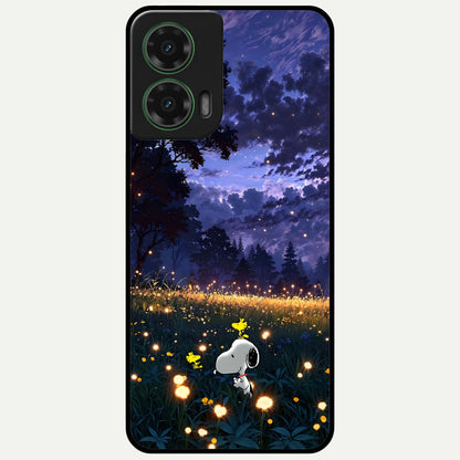  Firefly Meadow Magic Glass Case For Moto G35 back cover – full design glossy printed glass finish