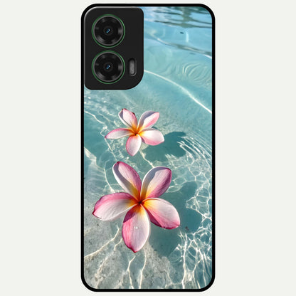  Floating Bloom Bliss Glass Case For Moto G35 back cover – full design glossy printed glass finish
