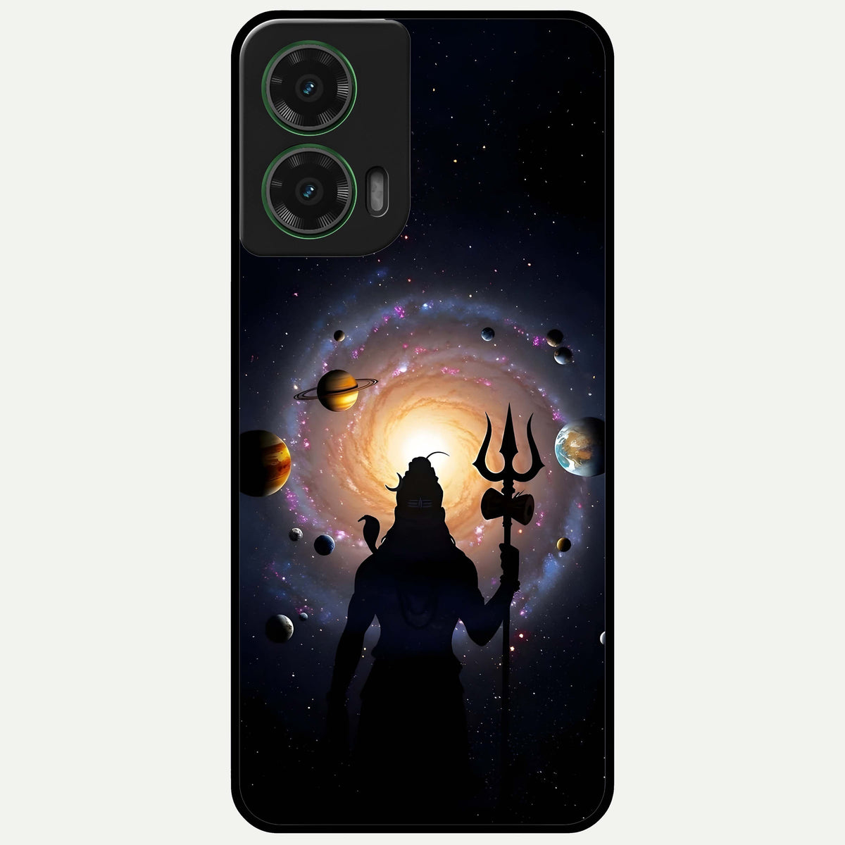  Galactic Shiva Vision Glass Case For Moto G35 back cover – full design glossy printed glass finish