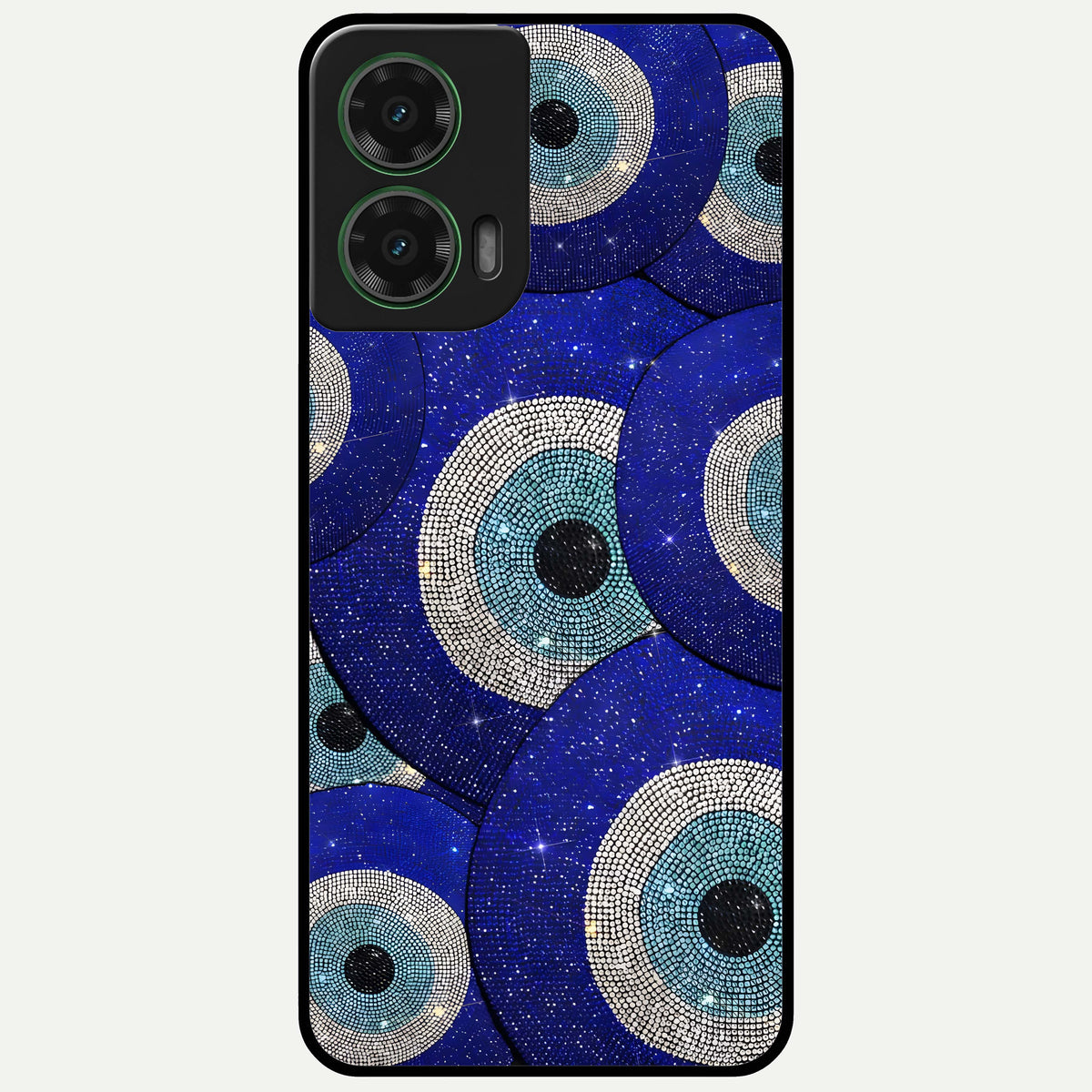 Galaxy Eye Flow Glass Case For Moto G35 back cover – full design glossy printed glass finish