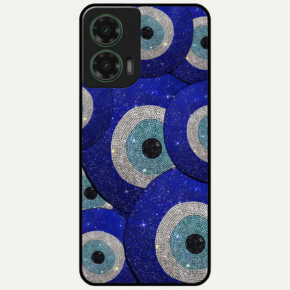  Galaxy Eye Flow Glass Case For Moto G35 back cover – full design glossy printed glass finish