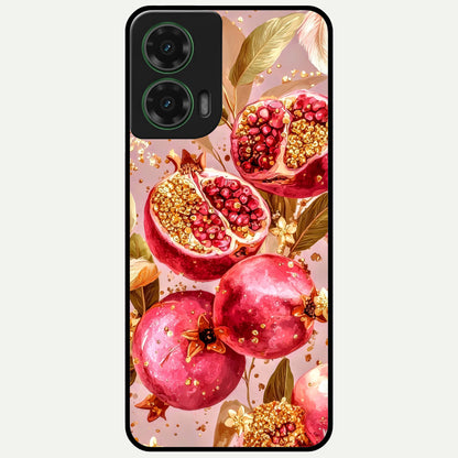  Golden Bloom Glow Glass Case For Moto G35 back cover – full design glossy printed glass finish