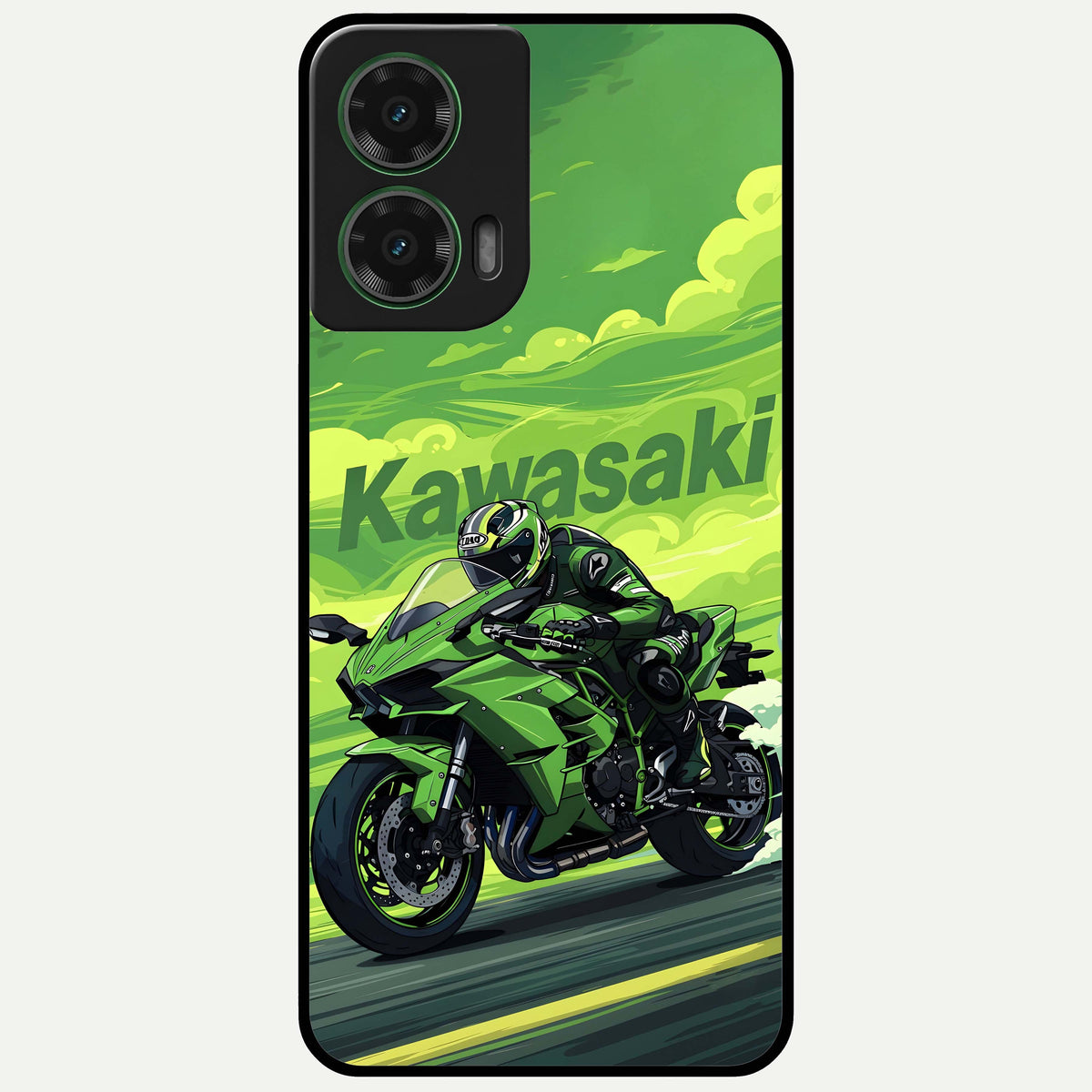  Greenery Sky Glass Case For Moto G35 back cover – full design glossy printed glass finish