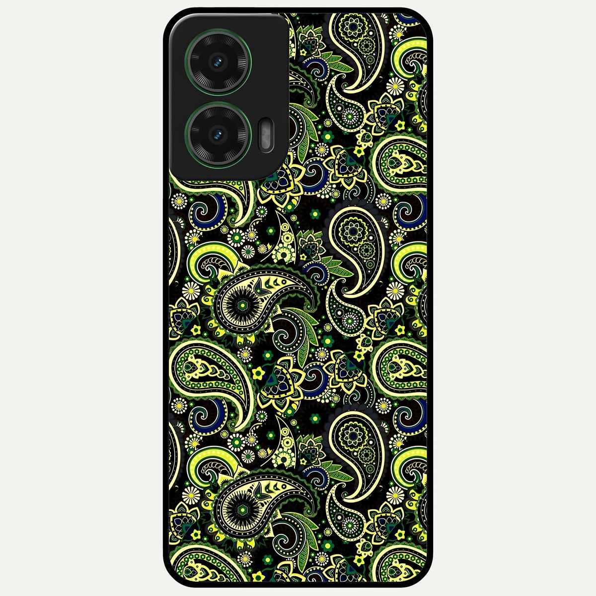  Green Lemon Glass Case For Moto G35 back cover – full design glossy printed glass finish