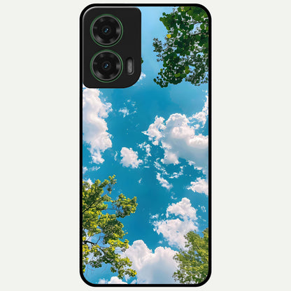  Green Moon Energy Glass Case For Moto G35 back cover – full design glossy printed glass finish