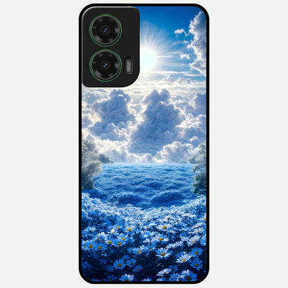  Heavenly Daisy Horizon Glass Case For Moto G35 back cover – full design glossy printed glass finish