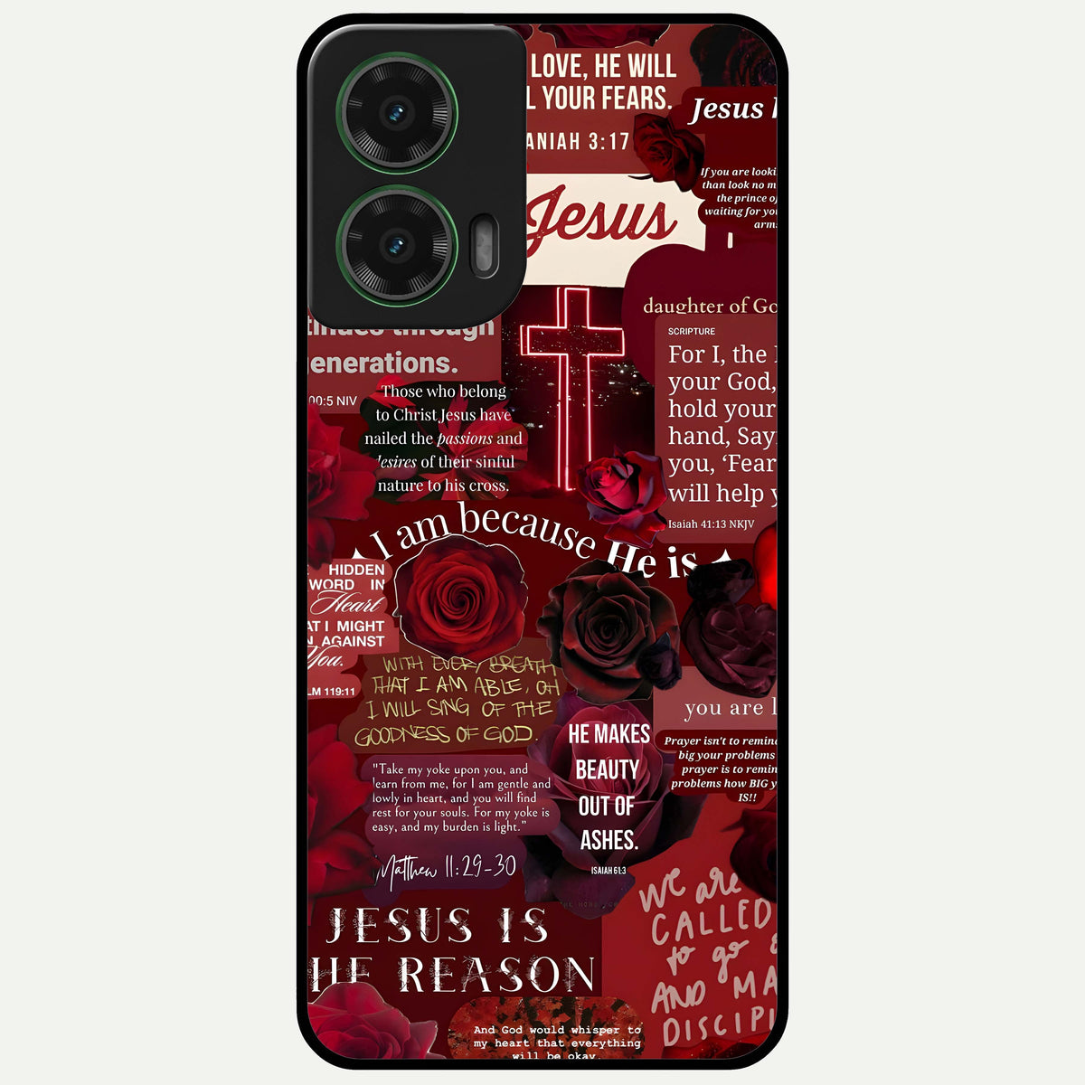  Jesus Love Heals Glass Case For Moto G35 back cover – full design glossy printed glass finish