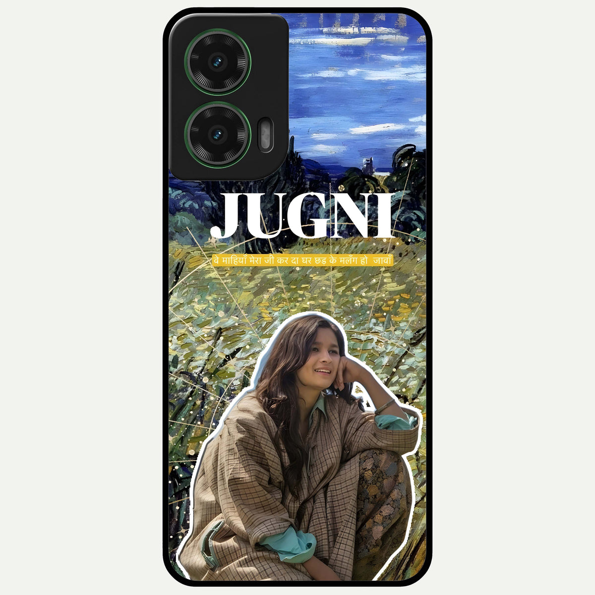  Jugni Soul Vibes Glass Case For Moto G35 back cover – full design glossy printed glass finish