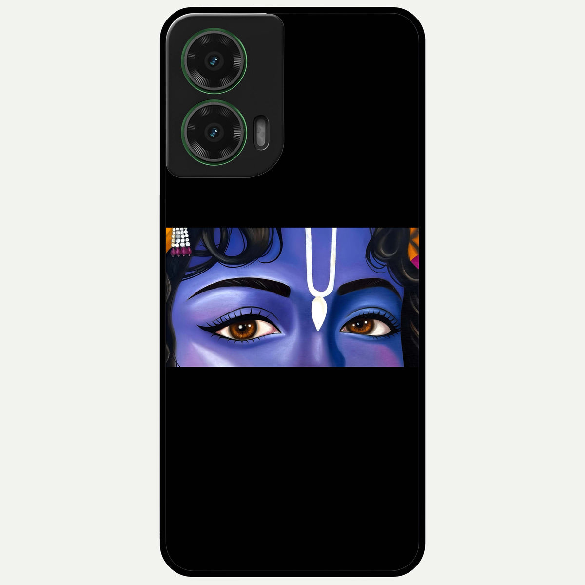  Krishna Eye Glass Case For Moto G35 back cover – full design glossy printed glass finish