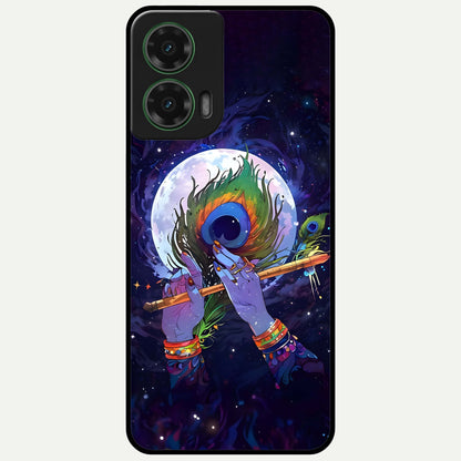  Krishna Hands Art Glass Case For Moto G35 back cover – full design glossy printed glass finish