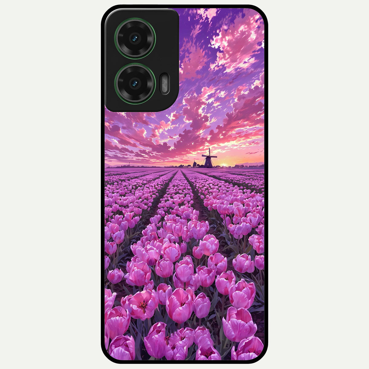  Lavender Dream Skies Glass Case For Moto G35 back cover – full design glossy printed glass finish