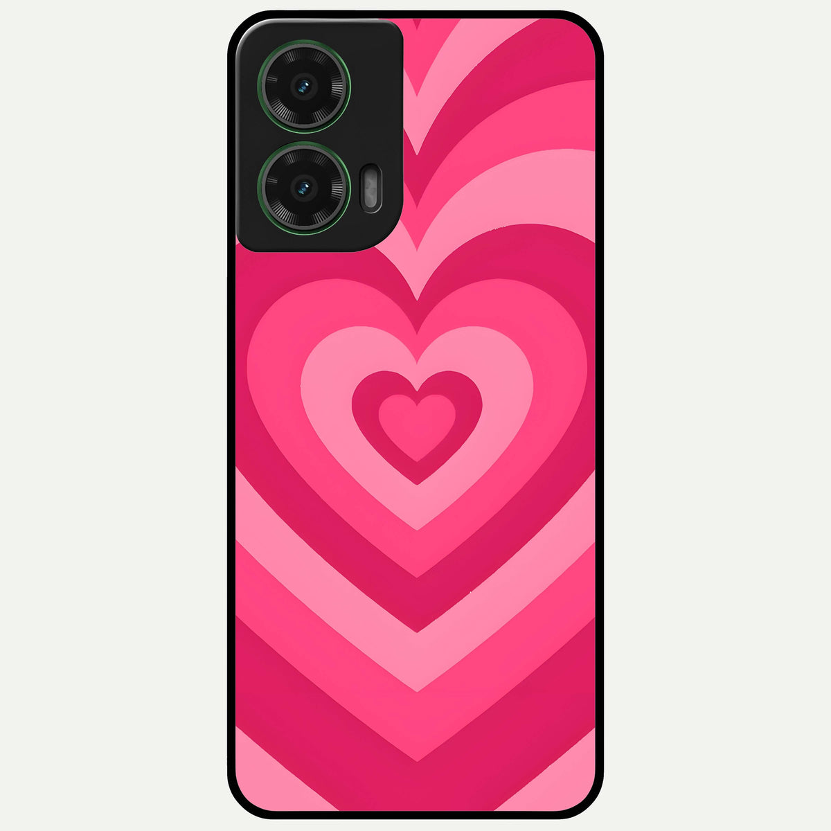  Layered Love Hearts Glass Case For Moto G35 back cover – full design glossy printed glass finish