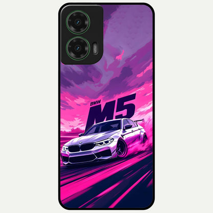 MS Neon Car Glass Case For Moto G35 back cover – full design glossy printed glass finish