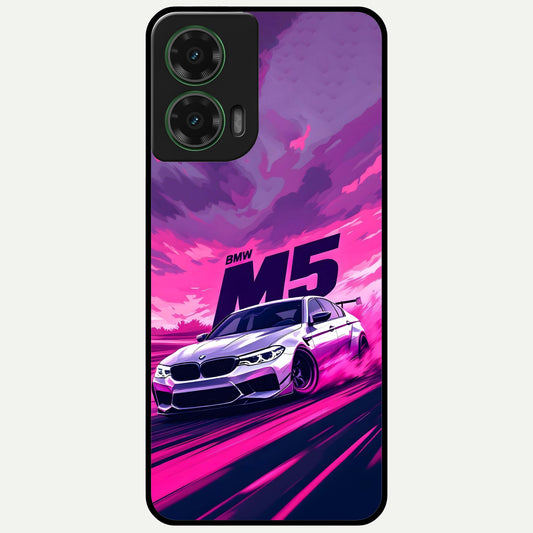  MS Neon Car Glass Case For Moto G35 back cover – full design glossy printed glass finish