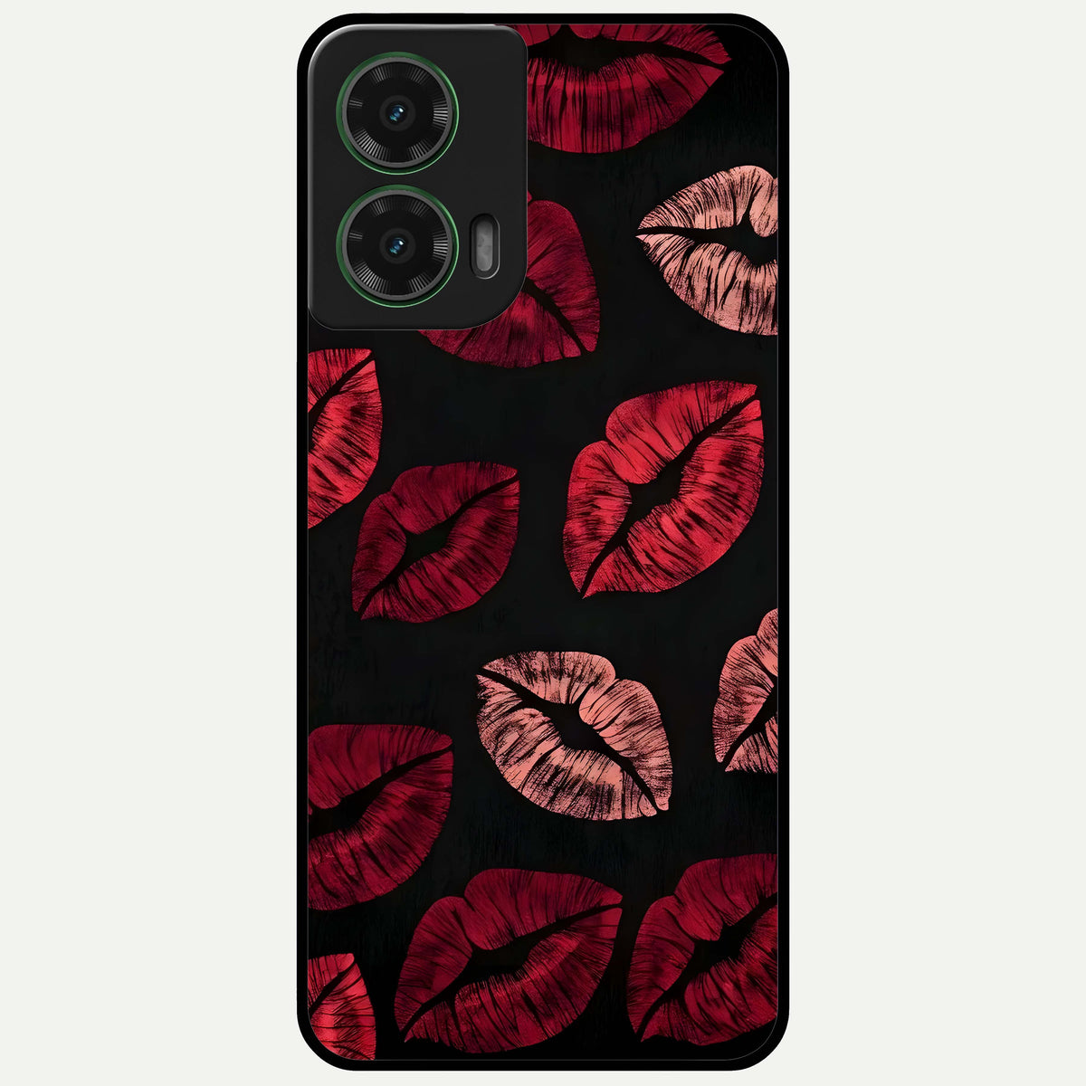 Midnight Kiss Love Glass Case For Moto G35 back cover – full design glossy printed glass finish