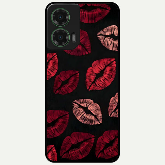  Midnight Kiss Love Glass Case For Moto G35 back cover – full design glossy printed glass finish