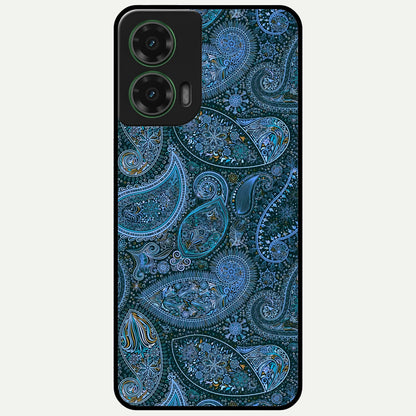  Midnight Paisley Glow Glass Case For Moto G35 back cover – full design glossy printed glass finish