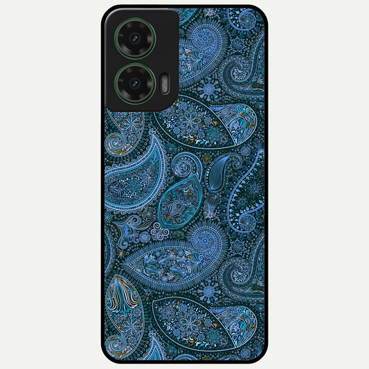  Midnight Paisley Glow Glass Case For Moto G35 back cover – full design glossy printed glass finish