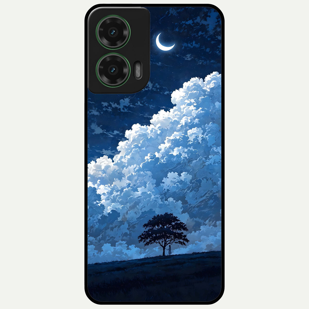  Midnight Sky Serenity Glass Case For Moto G35 back cover – full design glossy printed glass finish