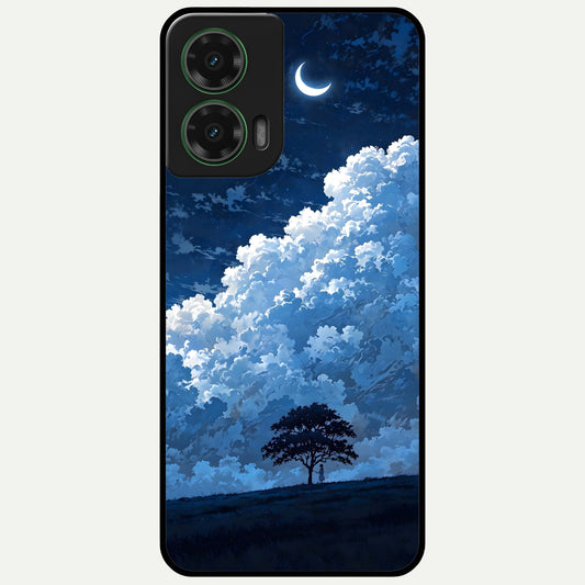  Midnight Sky Serenity Glass Case For Moto G35 back cover – full design glossy printed glass finish