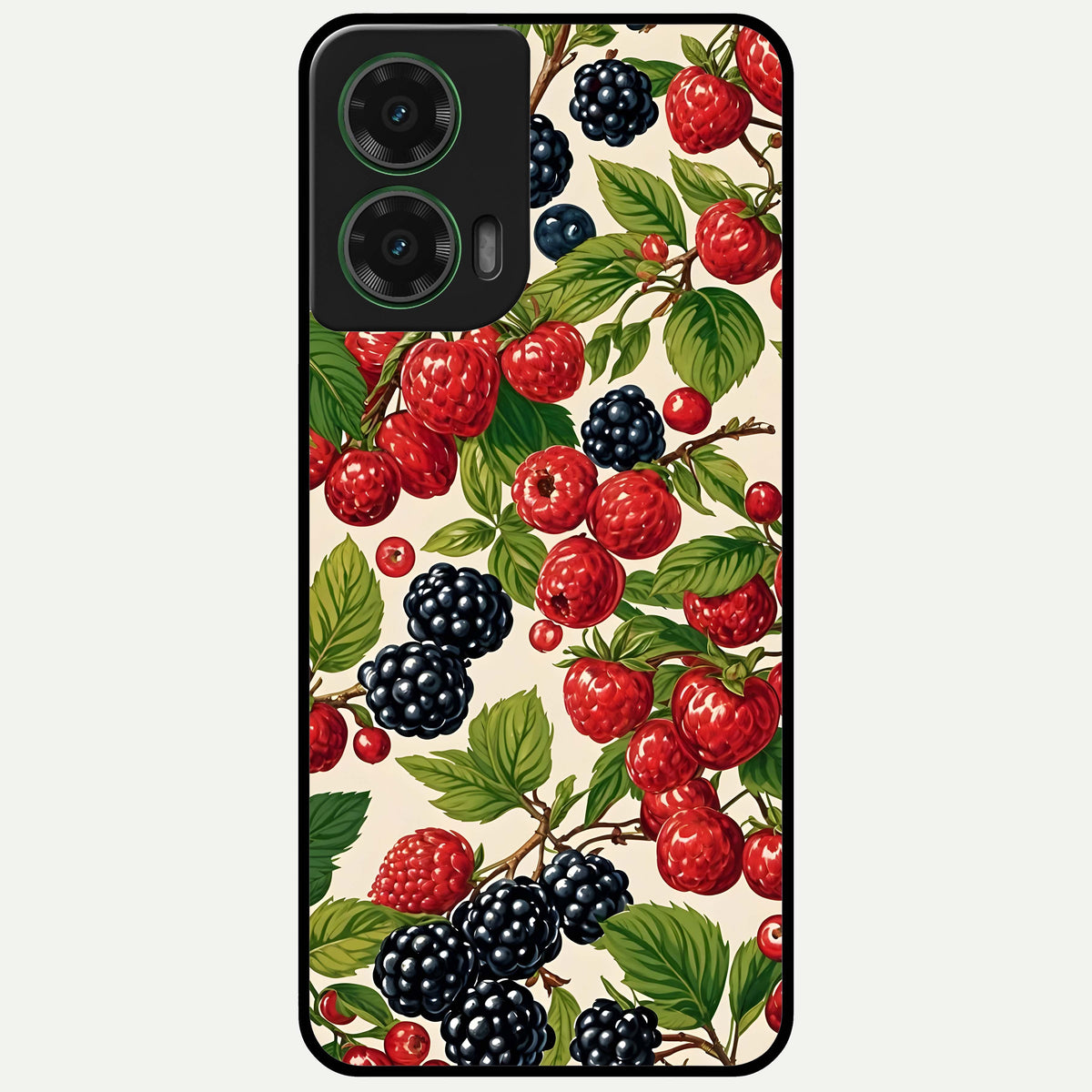  Mixed Berry Collage Glass Case For Moto G35 back cover – full design glossy printed glass finish
