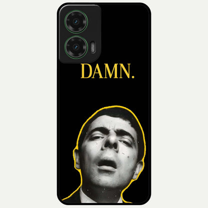  Mr Bean Damn Glass Case For Moto G35 back cover – full design glossy printed glass finish