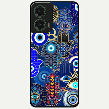  Mystic Palm Guard Glass Case For Moto G35 back cover – full design glossy printed glass finish