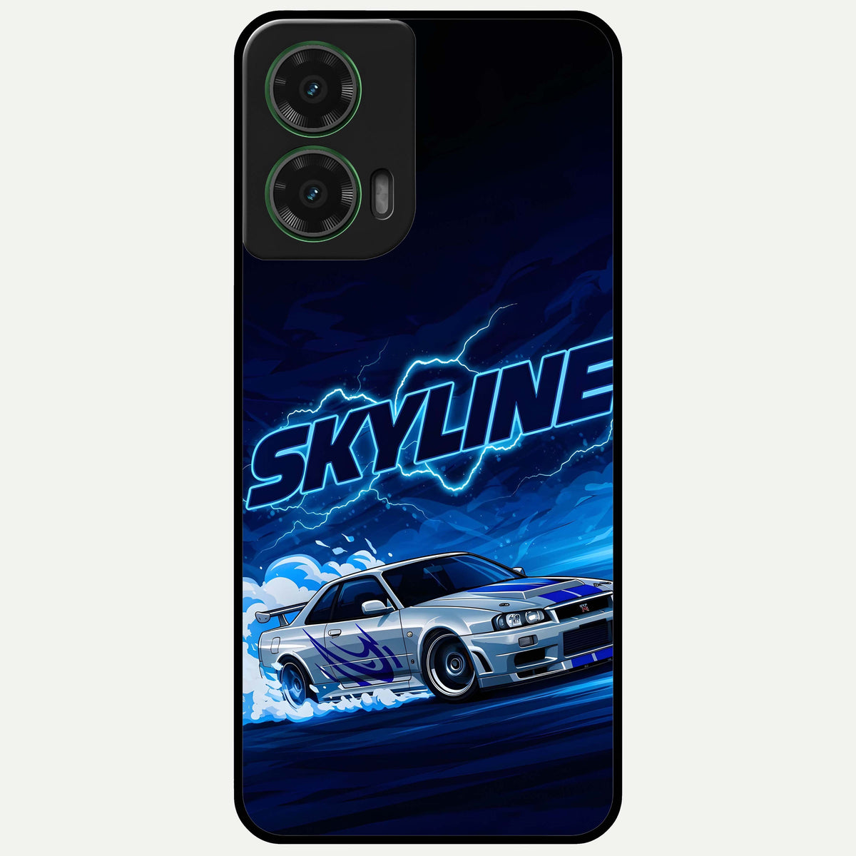  Neon Drift Beast Glass Case For Moto G35 back cover – full design glossy printed glass finish