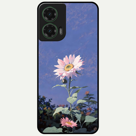  Pink Shells Outline Glass Case For Moto G35 back cover – full design glossy printed glass finish