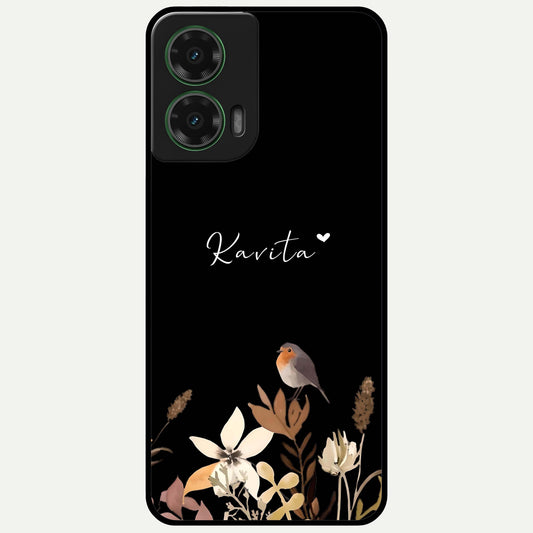  Quiet Garden Tune Custom Name Glass Case For Moto G35 back cover – full design glossy printed glass finish