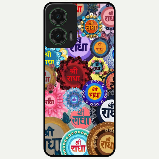  Radha Divine Bloom Glass Case For Moto G35 back cover – full design glossy printed glass finish