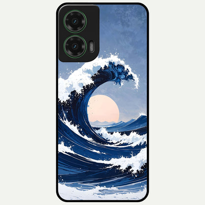  Rising Tide Power Glass Case For Moto G35 back cover – full design glossy printed glass finish