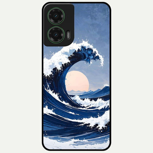 Rising Tide Power Glass Case For Moto G35 back cover – full design glossy printed glass finish