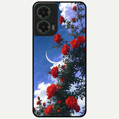 Rose Drift Flowers Glass Case For Moto G35 back cover – full design glossy printed glass finish