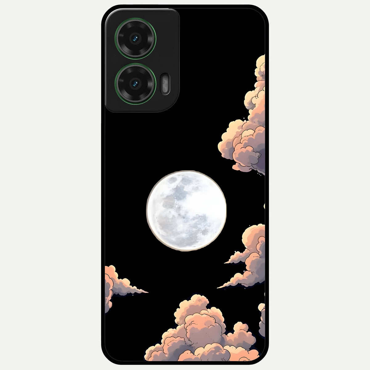  Shade Cloud Moon Glass Case For Moto G35 back cover – full design glossy printed glass finish