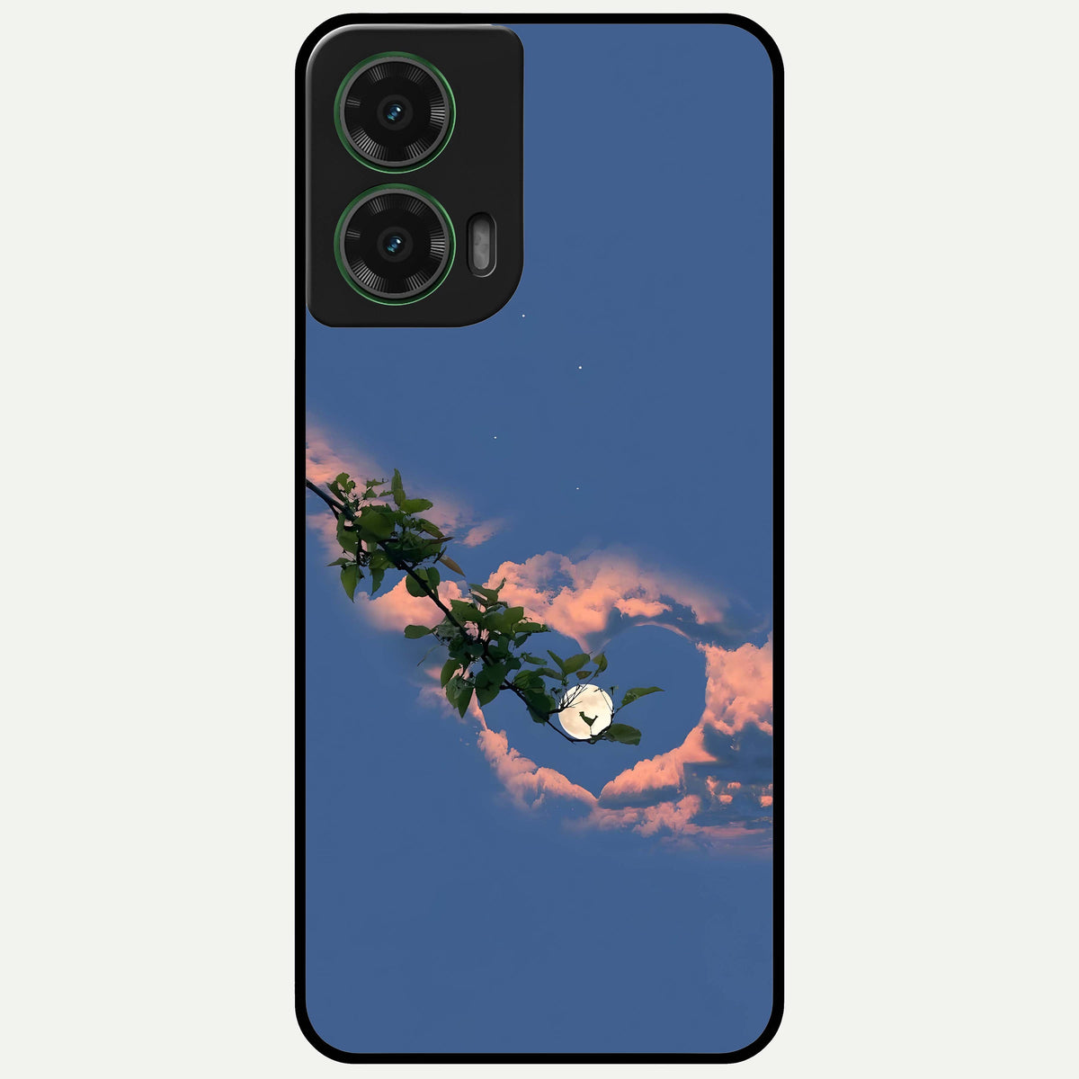  Sky Under Tree Glass Case For Moto G35 back cover – full design glossy printed glass finish
