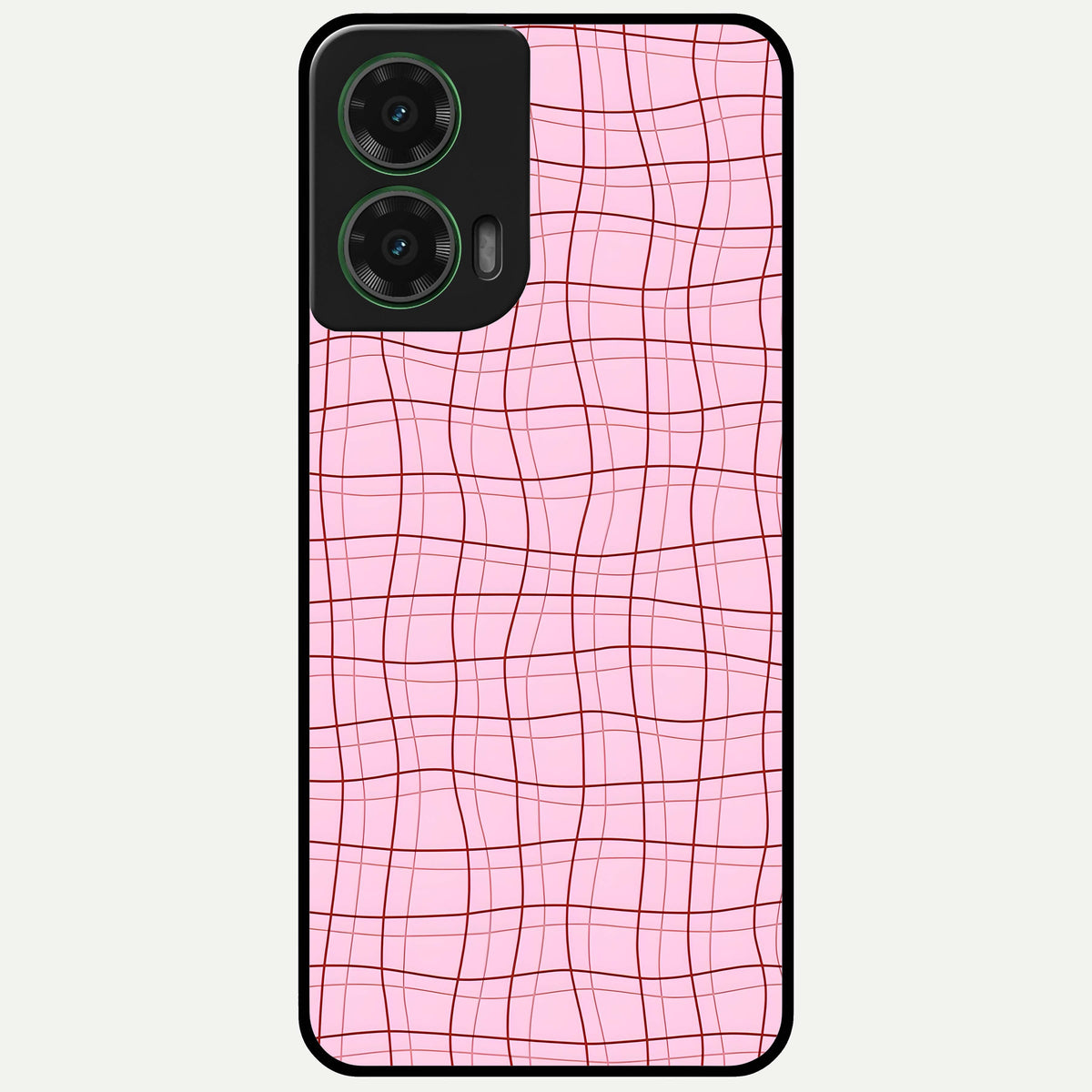  Soft Grid Bliss Glass Case For Moto G35 back cover – full design glossy printed glass finish